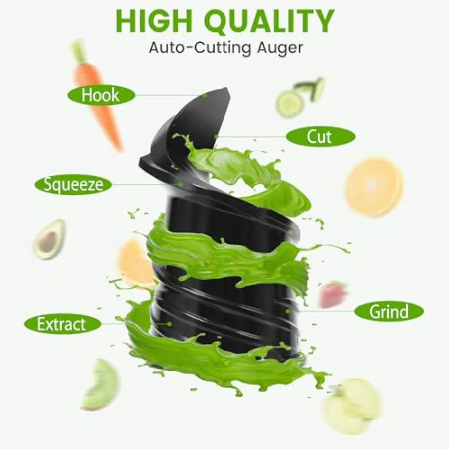 MDNG Slow Masticating Juicer Professional 350W Wide Feed Chute