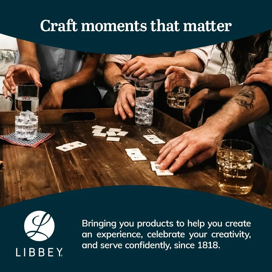 Flare Tumbler And Rocks Glasses Set Lead-Free Dishwasher Safe Glassware