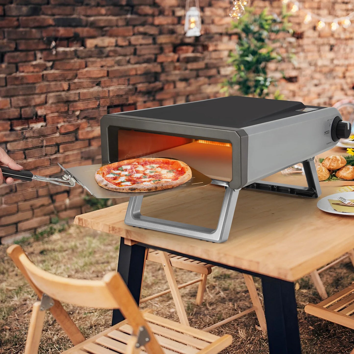 Adoolla Portable Gas Pizza Oven For Outdoor Backyard Camping