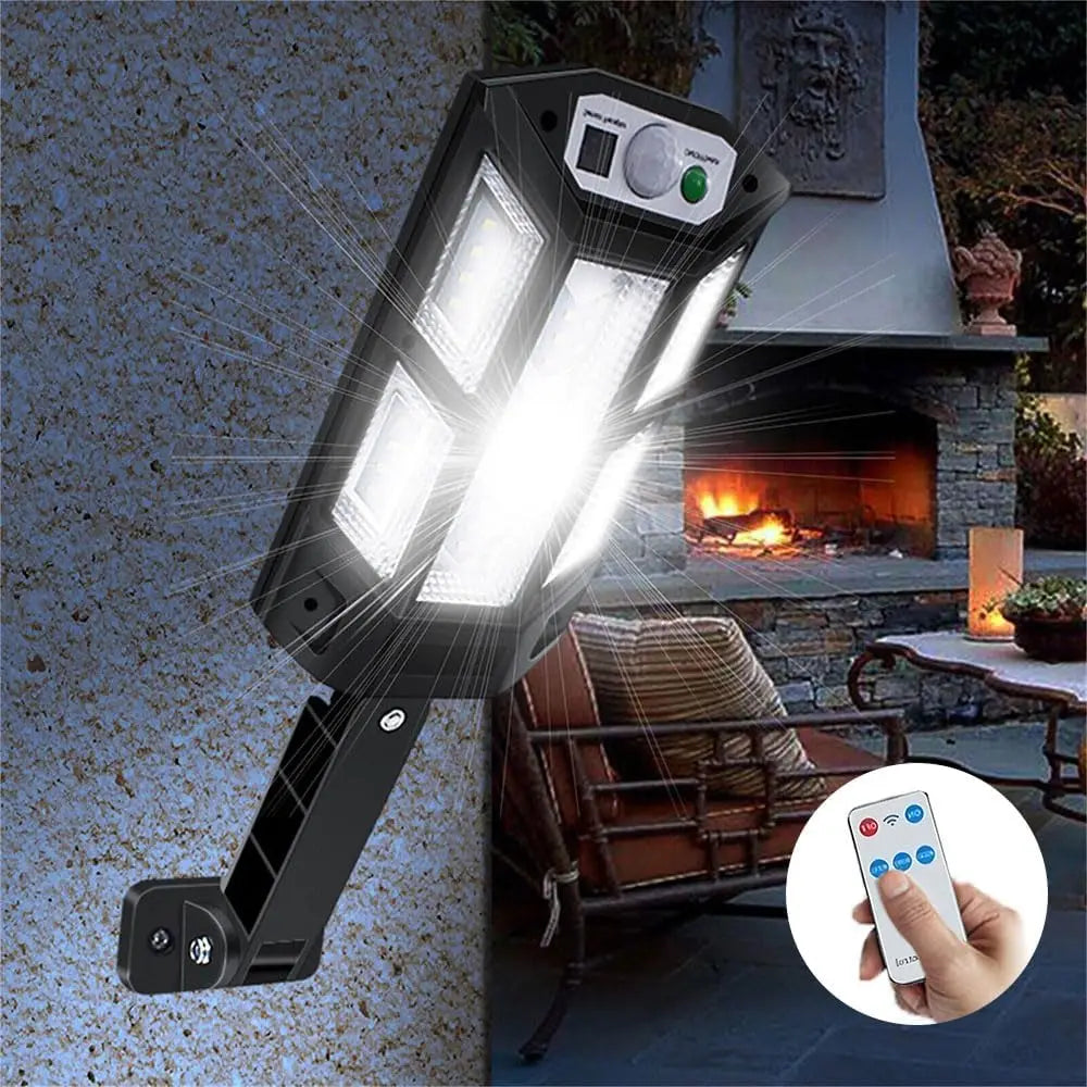 LED Solar Wall Light IP65 Waterproof With Remote For Gardens
