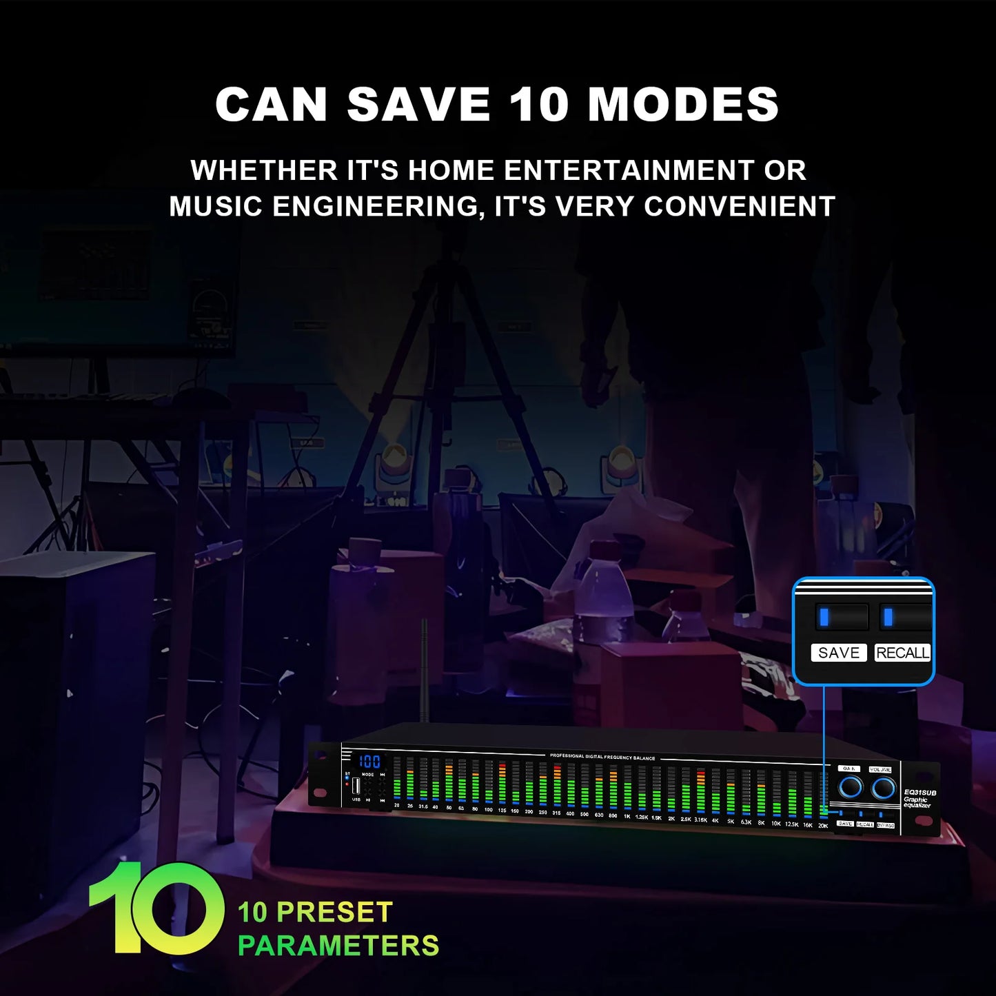 Choice EQ31SUB Digital Equalizer 31 Stage Tuner Professional