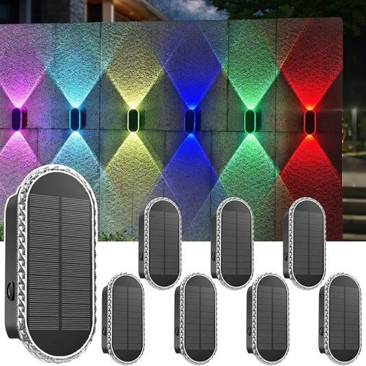 SZRSTH IP65 Waterproof Solar Fence Lights 8 Pack With 3 Modes