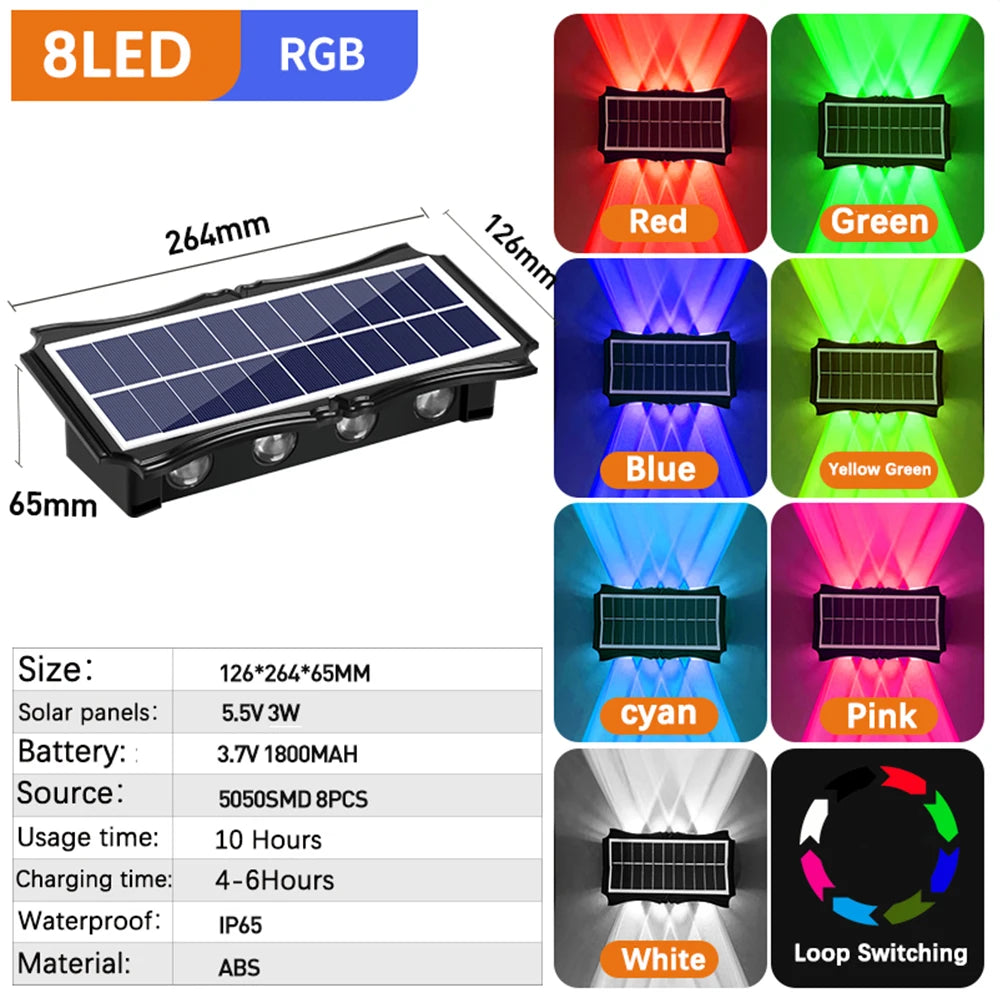 CHENBEN Solar Wall Light LED Courtyard Outdoor Garden Lamp Waterproof