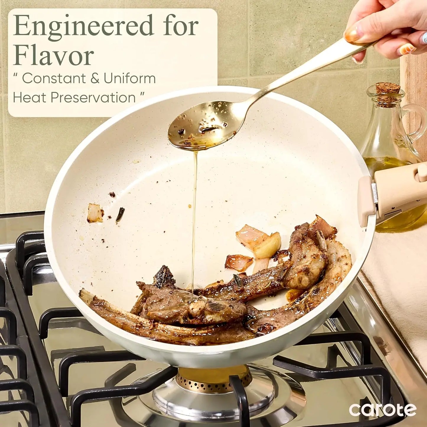 FCM 25 Piece Nonstick Cookware Set For Your Kitchen Essentials