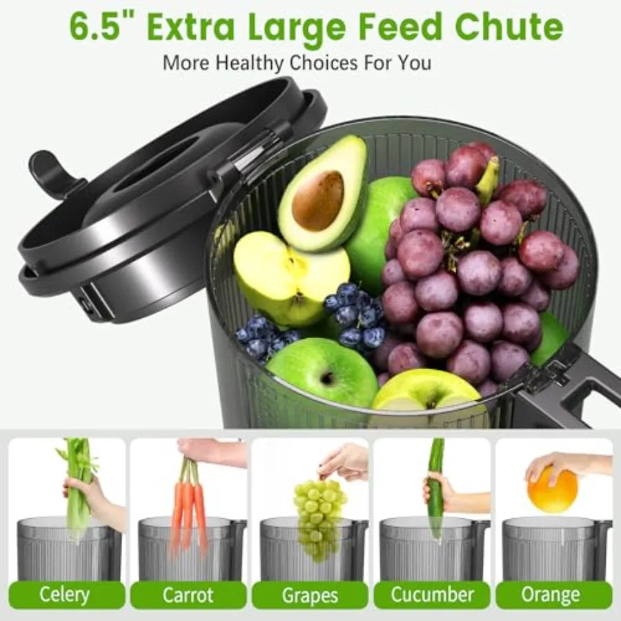 MDNG Slow Masticating Juicer Professional 350W Wide Feed Chute