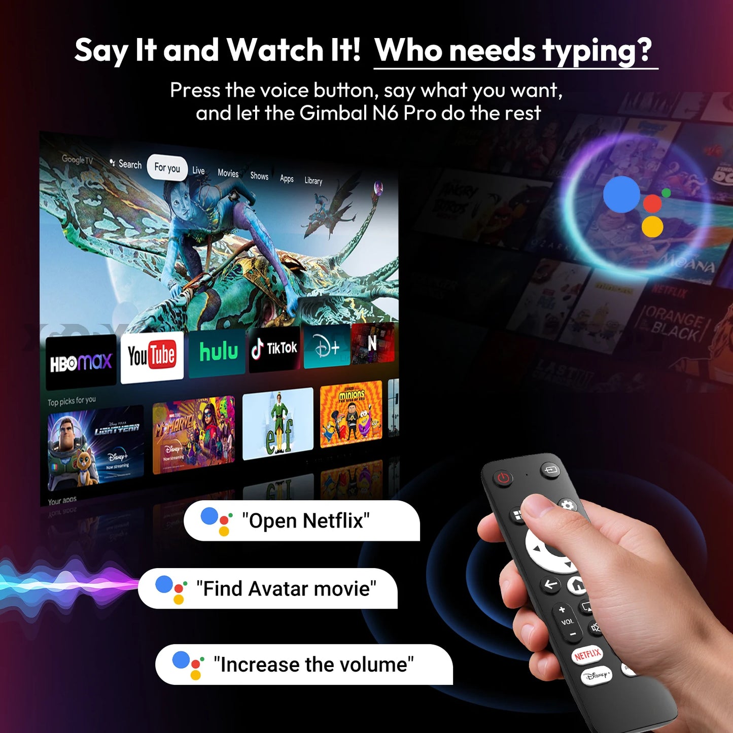 XGODY N6 Pro 4K Projector Netflix Voice Control Android TV