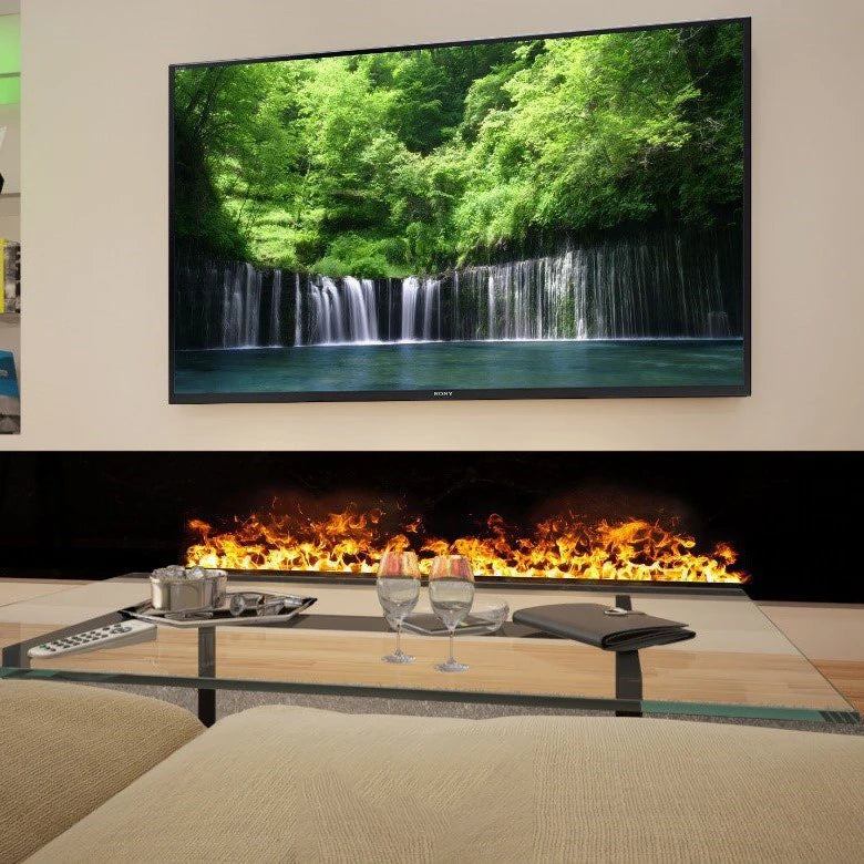 AFLYEVER Water Vapor Fireplace With 3D Flame And Tuya App