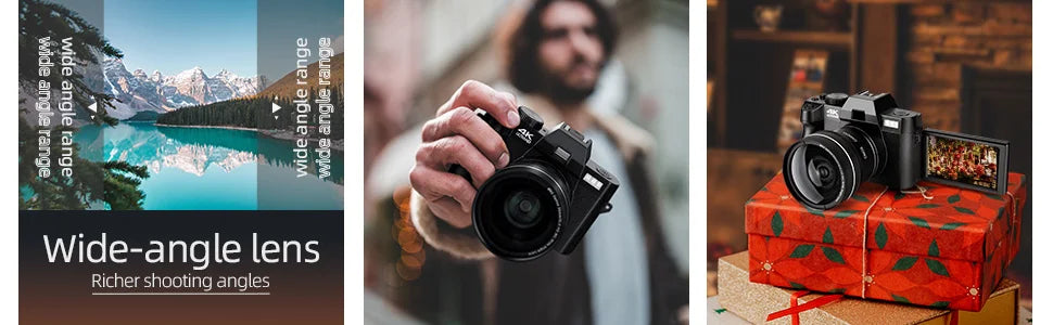 NBD 4K Digital Camera for Photography and Travel Macro Lens
