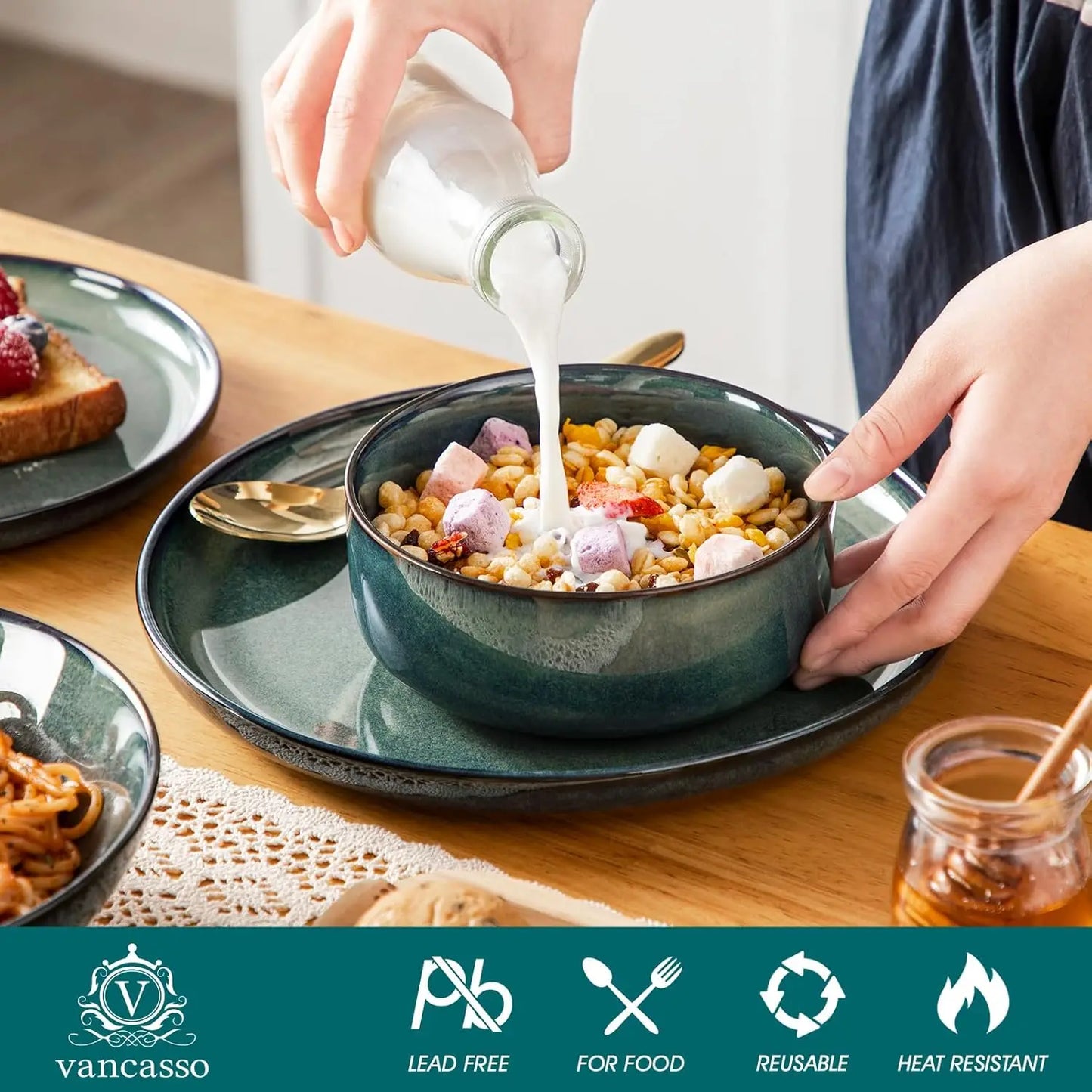 XMSJ Starry Dinnerware Set Stoneware Dishwasher Safe