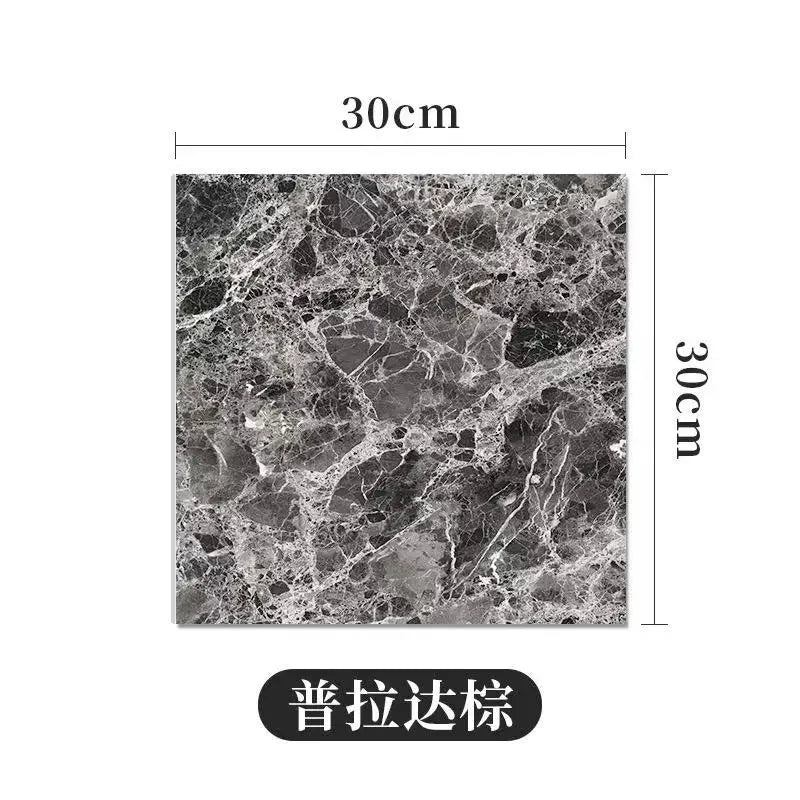 Simulated Thick Marble Tile Floor Sticker PVC Waterproof Wall Decor
