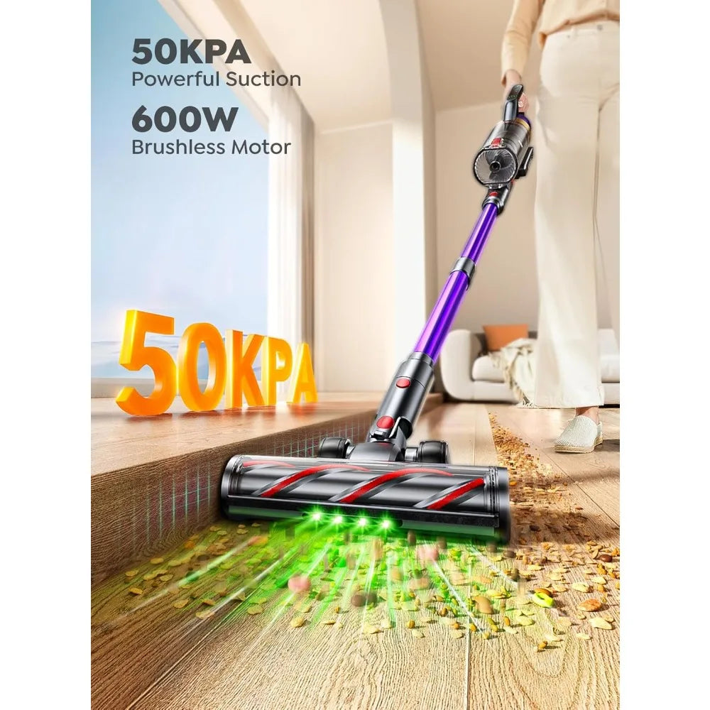 Inteture Cordless Vacuum Cleaner 600W 50KPa 65 Min Runtime