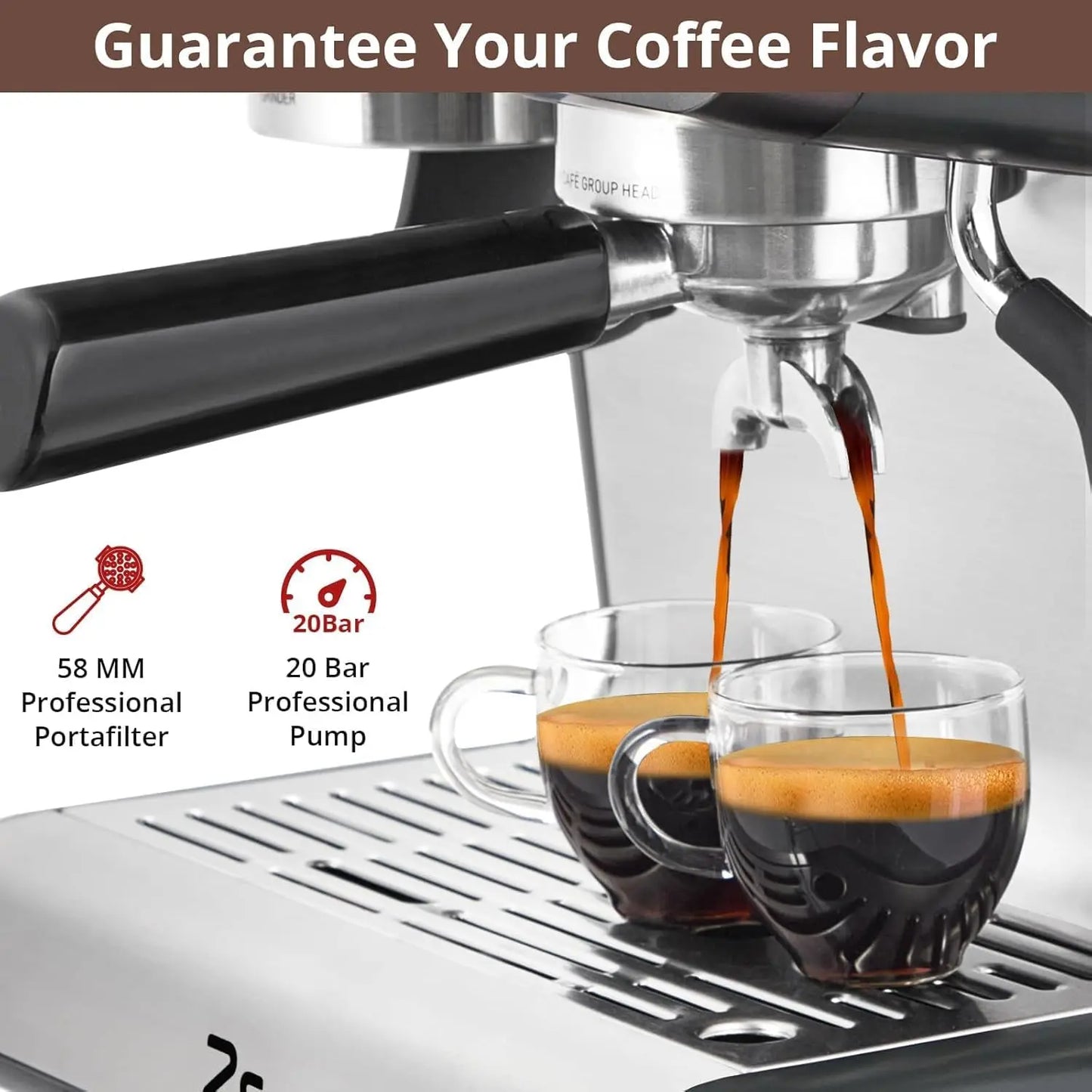 Acekool Espresso Machine With Grinder And Milk Frother