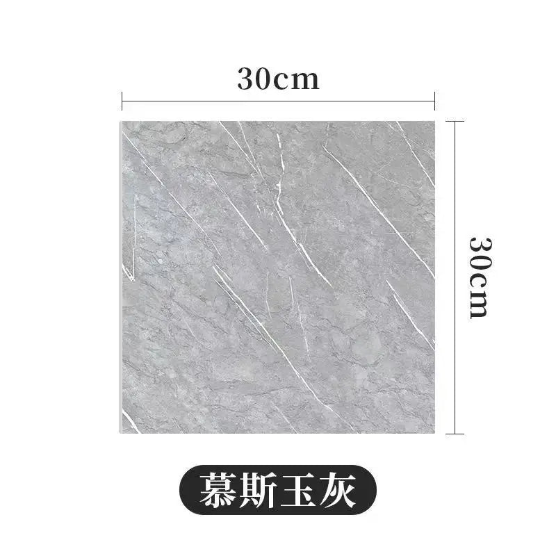 Simulated Thick Marble Tile Floor Sticker PVC Waterproof Wall Decor