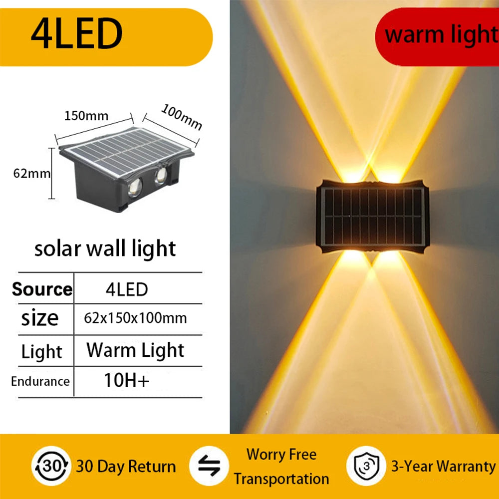 CHENBEN Solar Wall Light LED Courtyard Outdoor Garden Lamp Waterproof