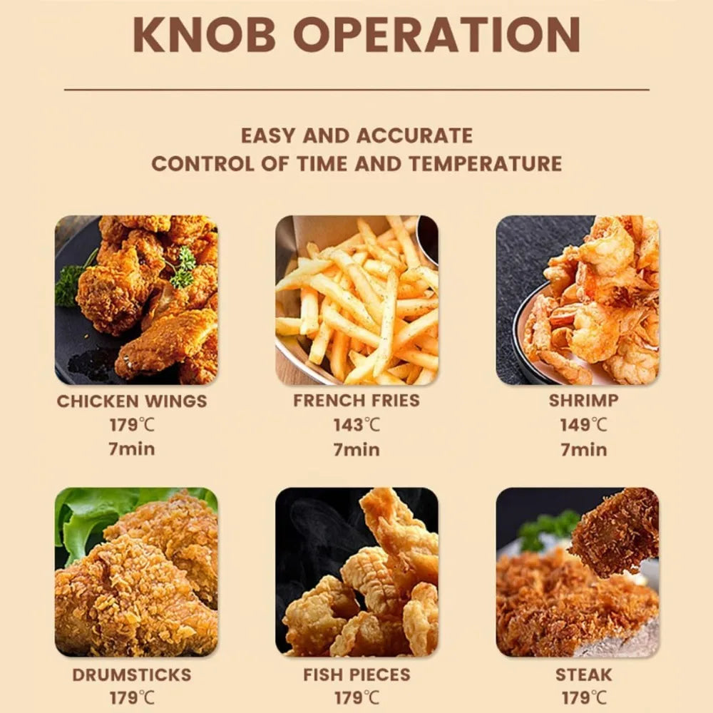 Vexon Electric Deep Fryer With 3 Baskets And Adjustable Temperature