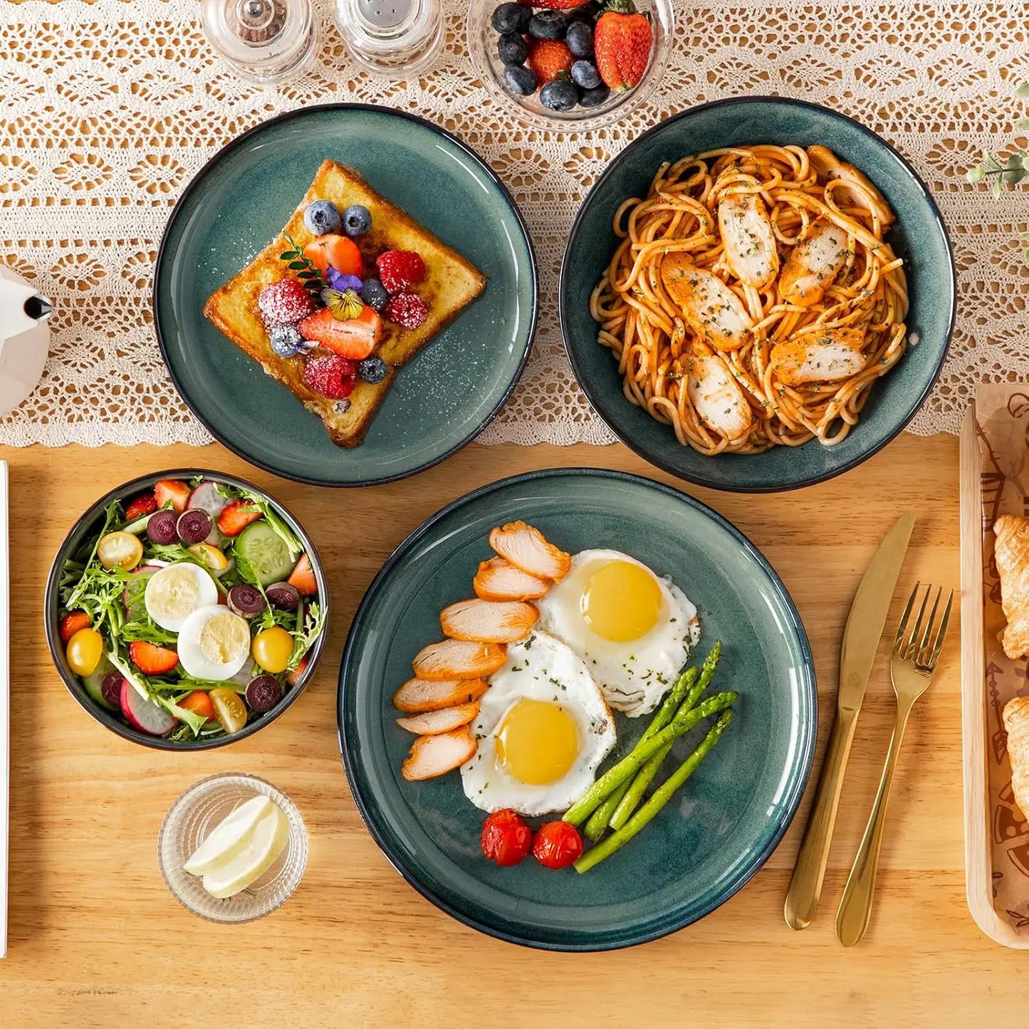 XMSJ Starry Dinnerware Set Stoneware Dishwasher Safe