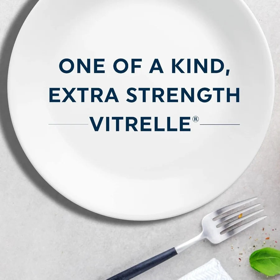 Country Cottage Vitrelle Dinner Plates Set 8-Piece Glass