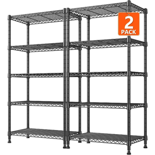 Wire Shelving Unit 5 Tier Adjustable Metal Storage Shelves Organizer