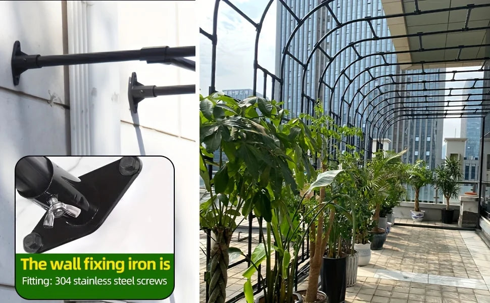 Half Sided Arch Trellis Garden Arch Arbor for Climbing Plants