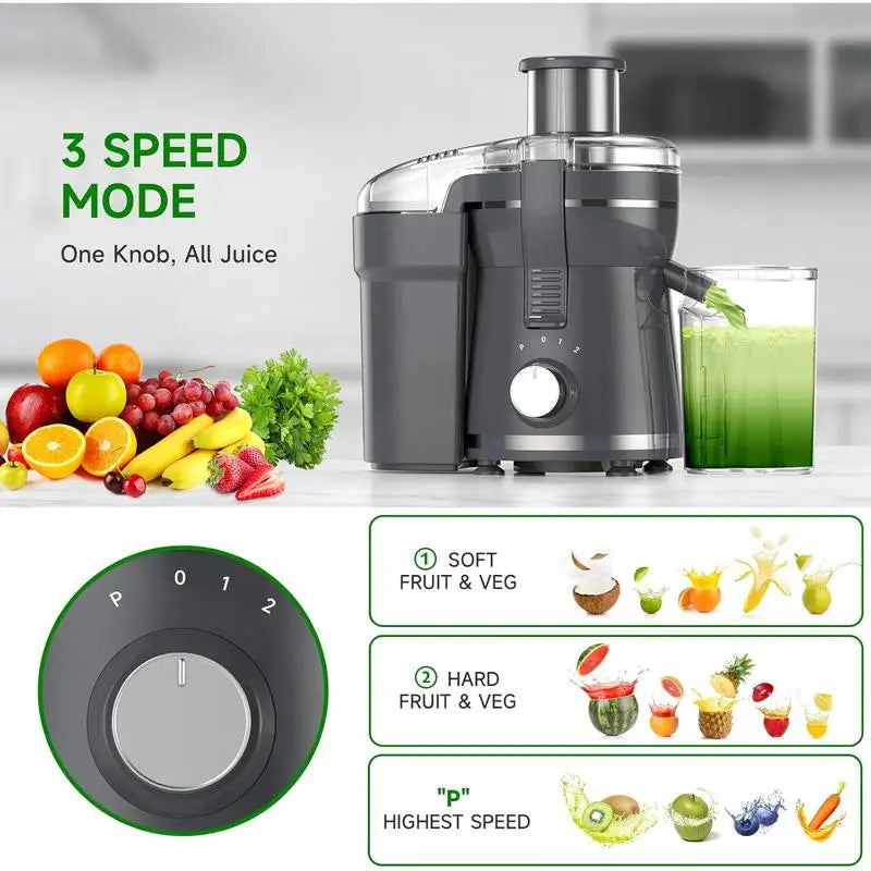 HAOYUNMA Powerful Juicer Machine 500W Wide Chute Centrifugal