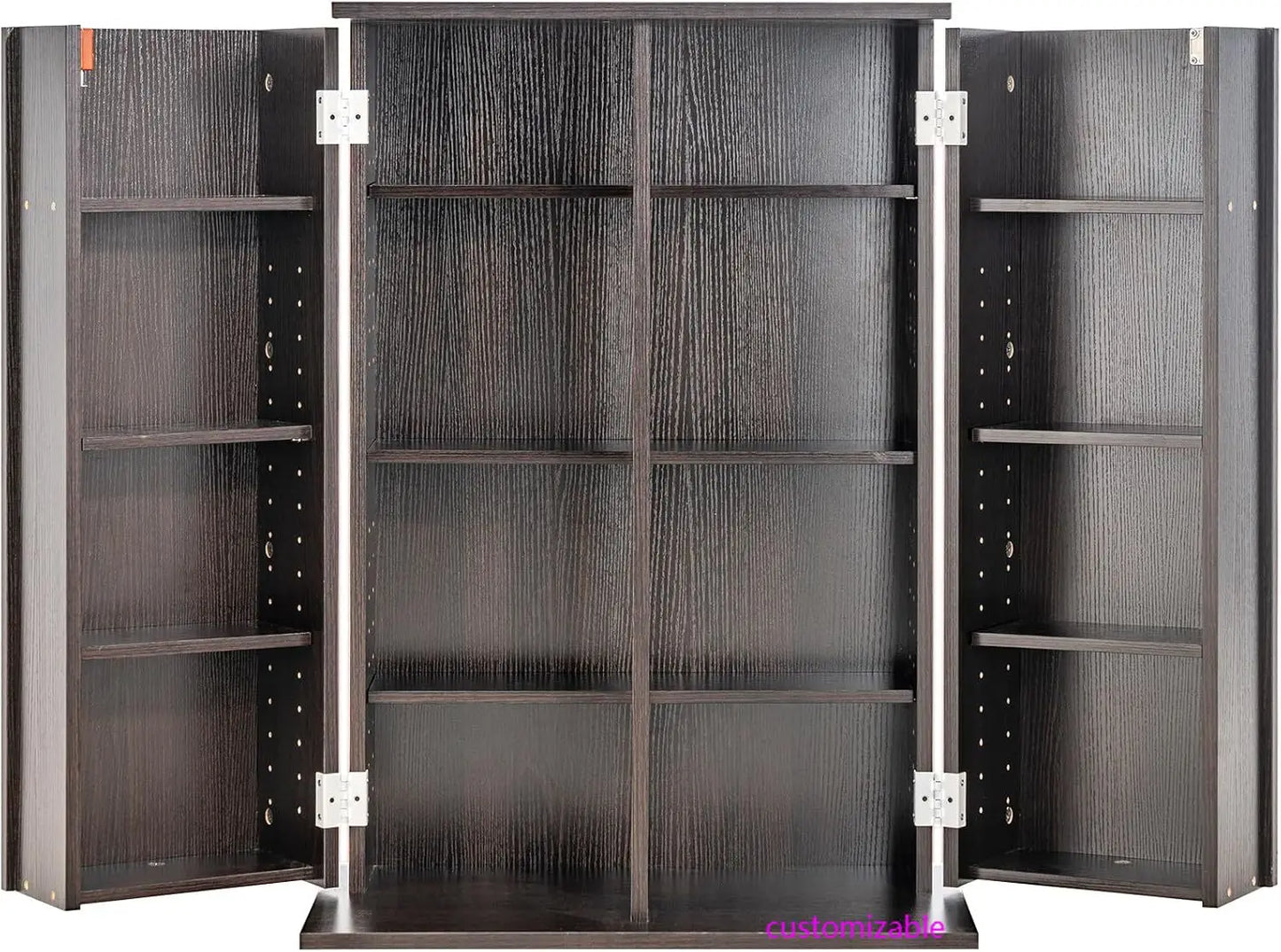 XMSJ Media Storage Cabinet With Adjustable Shelves And Doors