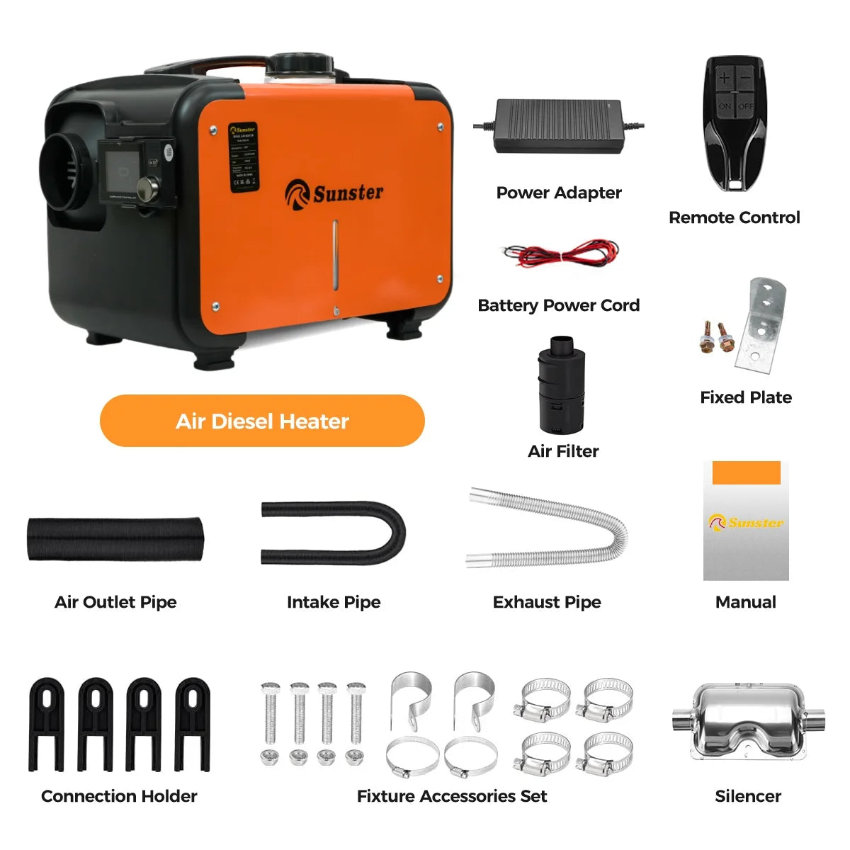Sunster 8KW Diesel Air Heater All In One Bluetooth App