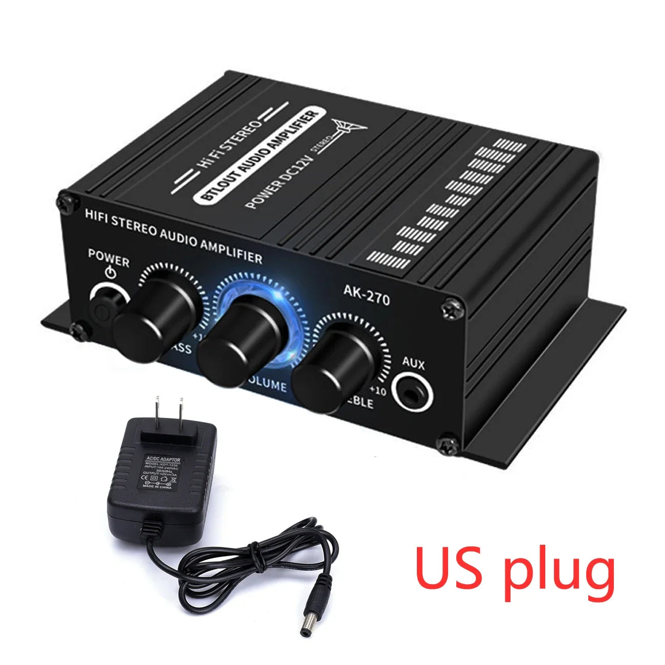 Woopker AK270 2 Channel Digital Audio Amplifier 20W Per Channel Car Home Karaoke