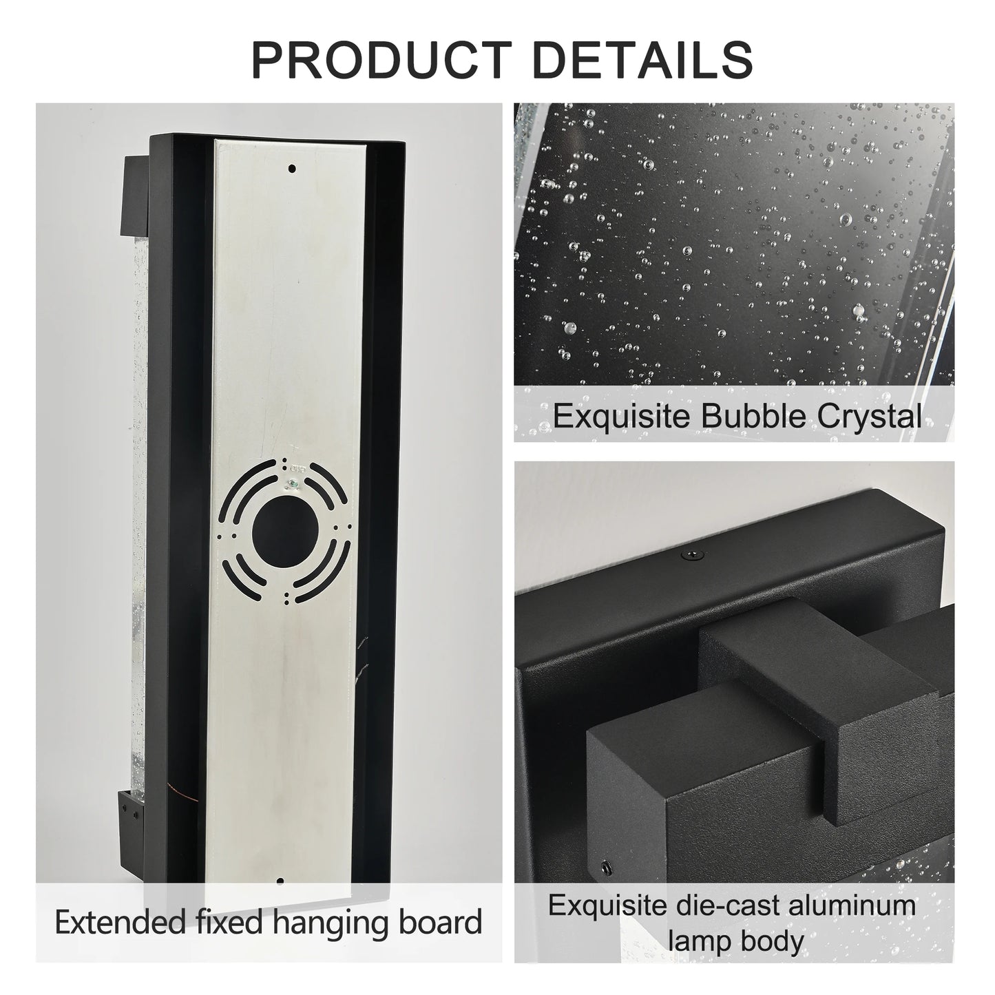 FAISHILAN Aluminium LED Outdoor Wall Light Bubble Glass Sconce