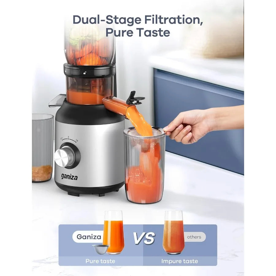 MDNG Slow Masticating Juicer With Large Feed Chute Cold Press