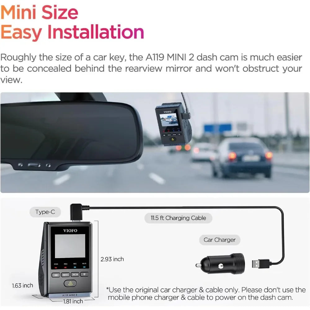 A119 Mini 2K Dash Cam with STARVIS 2 Sensor