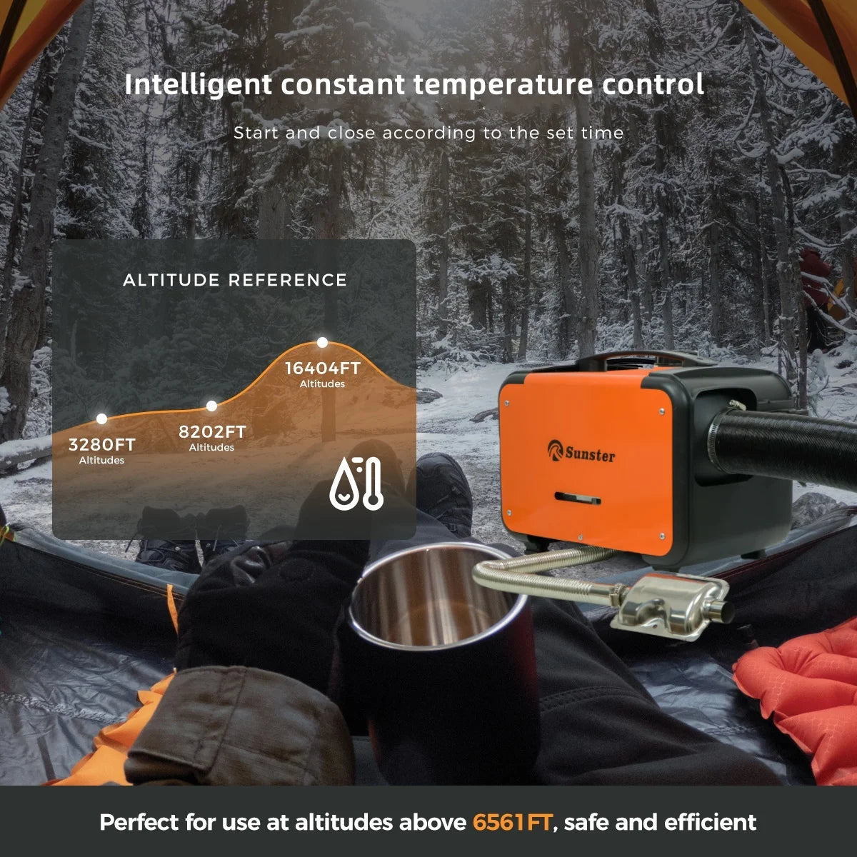 Sunster 8KW Diesel Air Heater All In One Bluetooth App