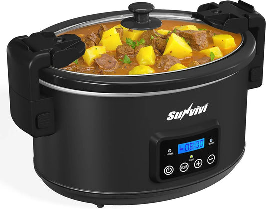 XMSJ Programmable Slow Cooker Multi Cooker with Digital Timer