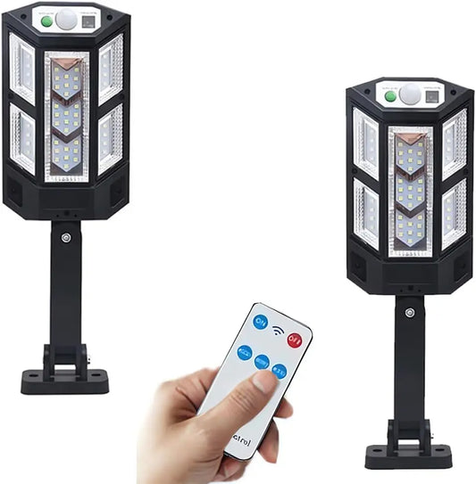 LED Solar Wall Light IP65 Waterproof With Remote For Gardens