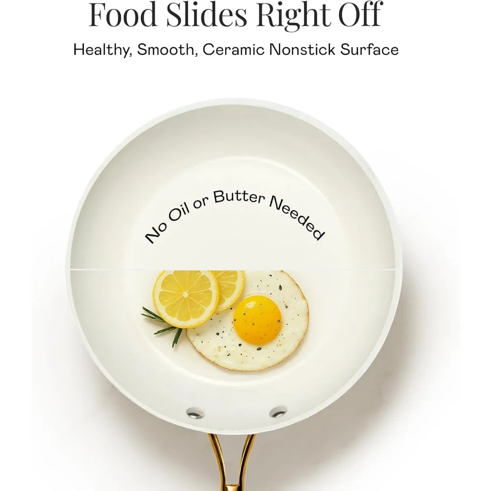 Gotham Steel Ceramic Nonstick Cookware Set With Steamer