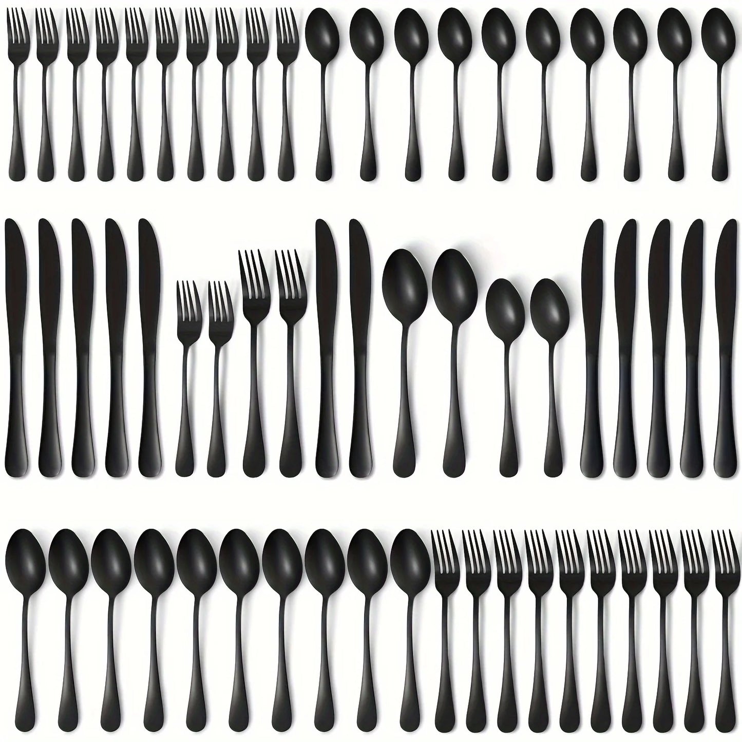 Stainless Steel Flatware Set Mirror Polished Cutlery Dishwasher Safe