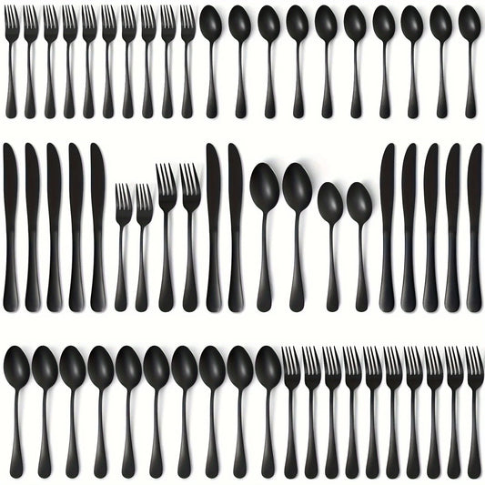 Stainless Steel Flatware Set Mirror Polished Cutlery Dishwasher Safe