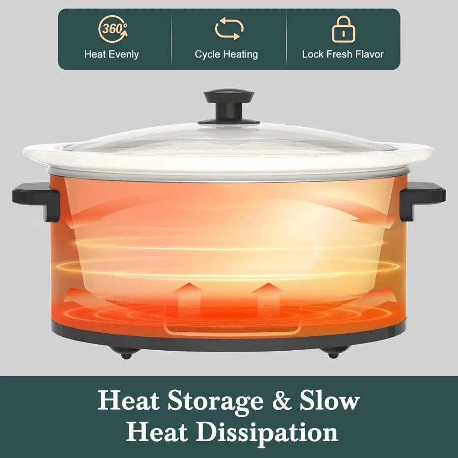 MDNG Programmable Slow Cooker With Timer For Family Dinners