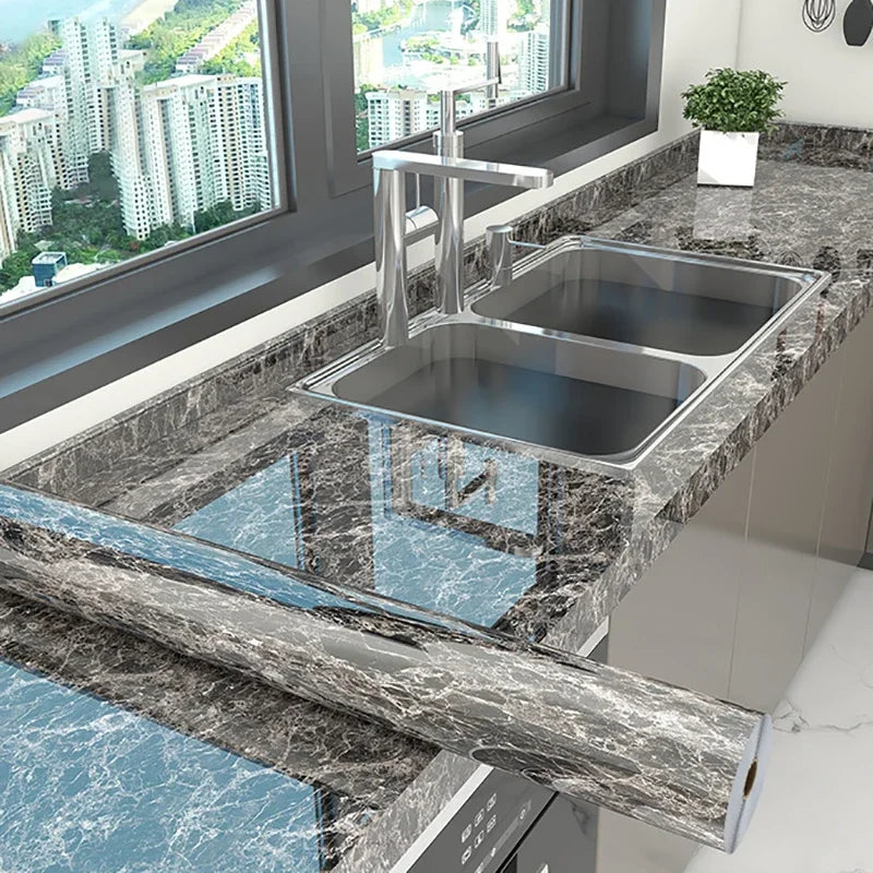 Marble Kitchen Self-Adhesive Waterproof Tile Sticker For Walls And Countertops