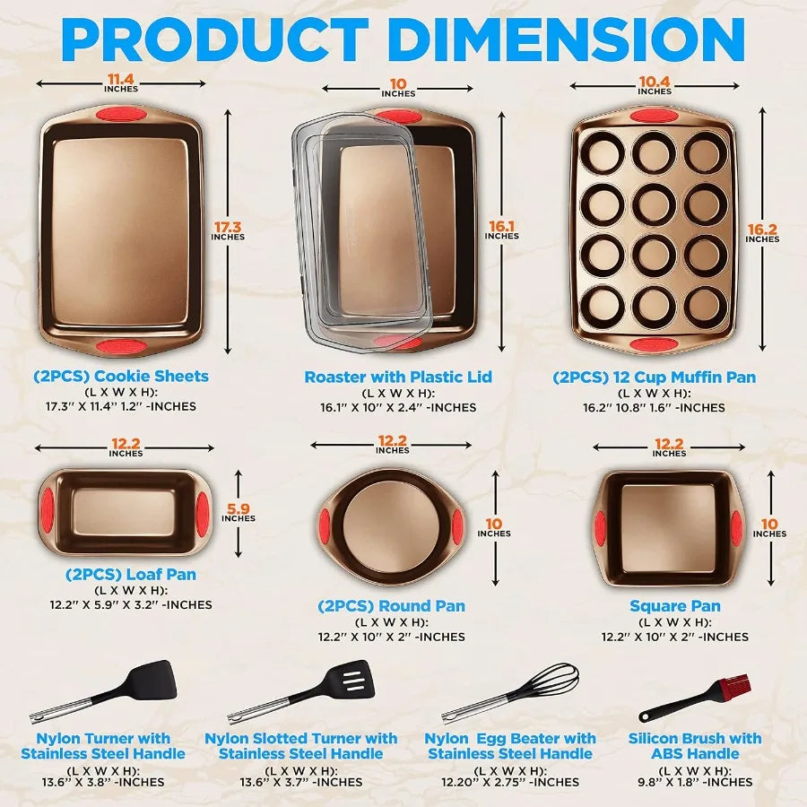 Hign-concerned Nonstick Bakeware Set With Loaf And Muffin Pans