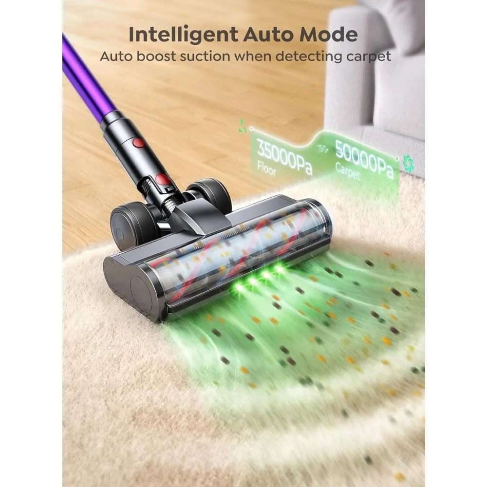Inteture Cordless Vacuum Cleaner 600W 50KPa 65 Min Runtime