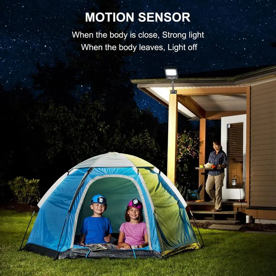 Solar Lights Outdoor Motion Sensor Flood Light 1000LM 168 LEDs