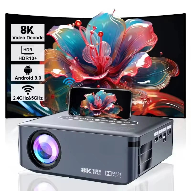 XNANOB Smart Projector 1080p Android Home Theater Experience