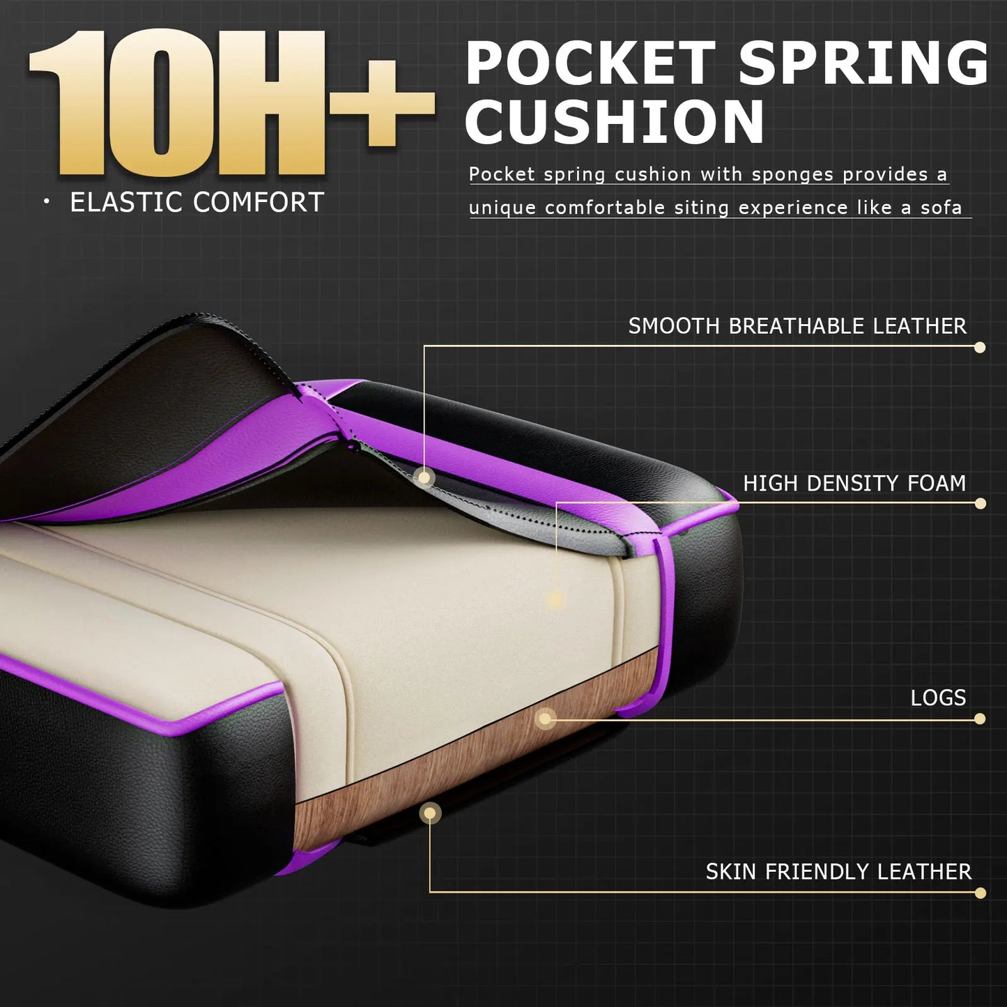 AnYu Furniture Ergonomic Computer Chair With Wheels