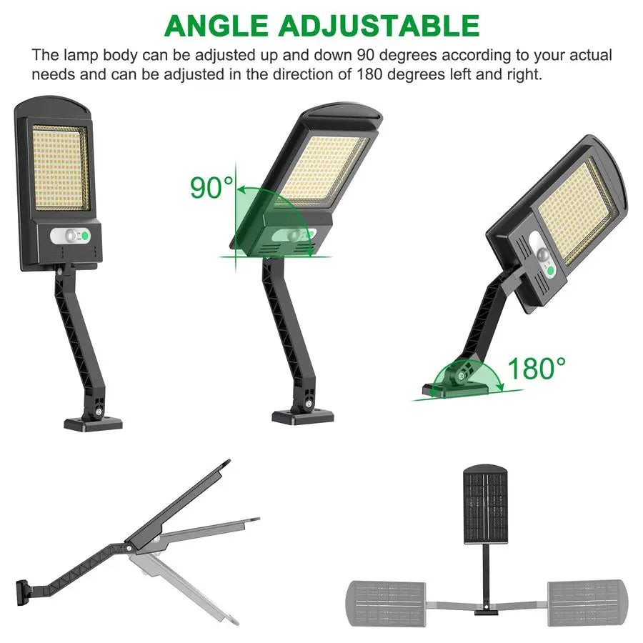 Solar Lights Outdoor Motion Sensor Flood Light 1000LM 168 LEDs