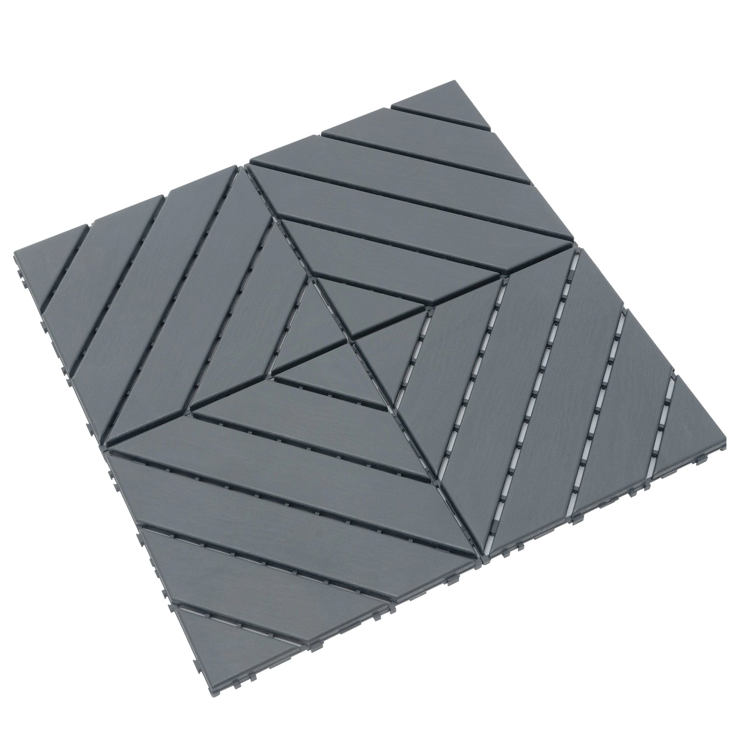 Plastic Interlocking Deck Tiles 44 Pack Patio Outdoor Flooring