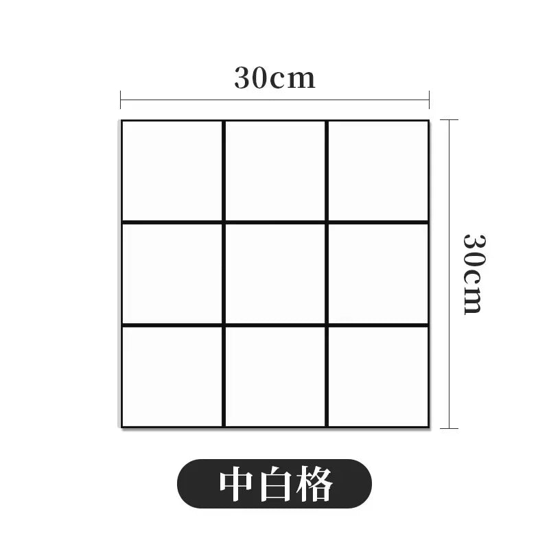 Simulated Thick Marble Tile Floor Sticker PVC Waterproof Wall Decor