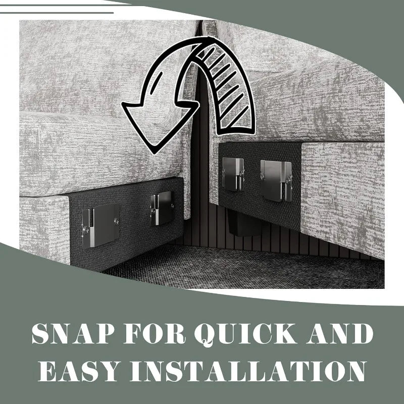 Combination Convertible U Shaped Sectional Sofa 4 Seat Set