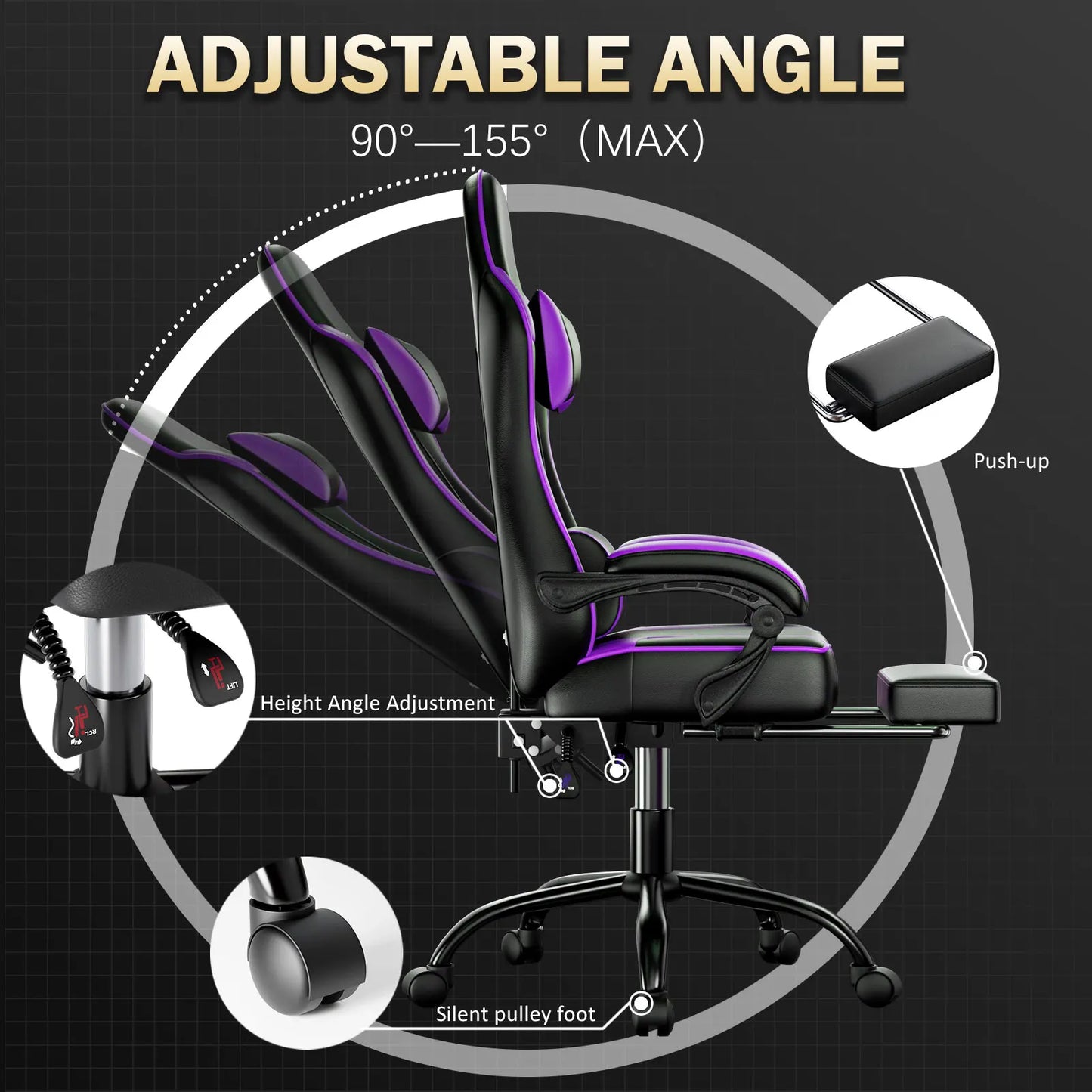 AnYu Furniture Ergonomic Computer Chair With Wheels