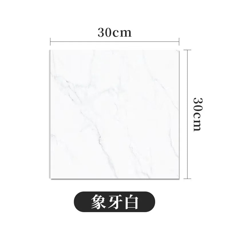 Simulated Thick Marble Tile Floor Sticker PVC Waterproof Wall Decor