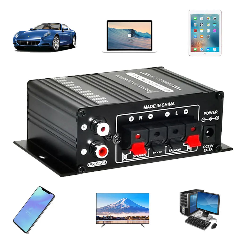Woopker AK270 2 Channel Digital Audio Amplifier 20W Per Channel Car Home Karaoke